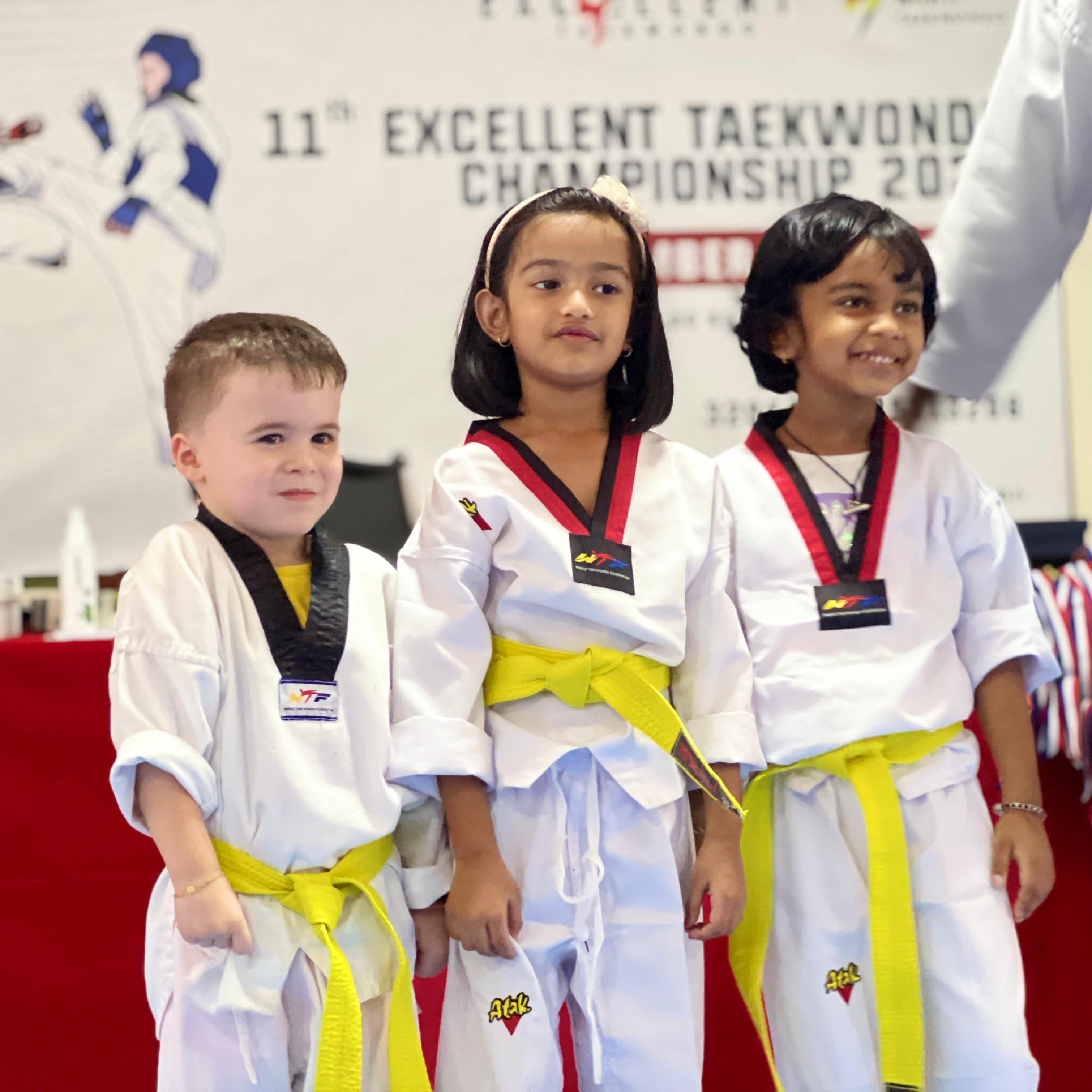 Kids Taekwondo classes Bahrain - martial arts training for children at Excellent Taekwondo