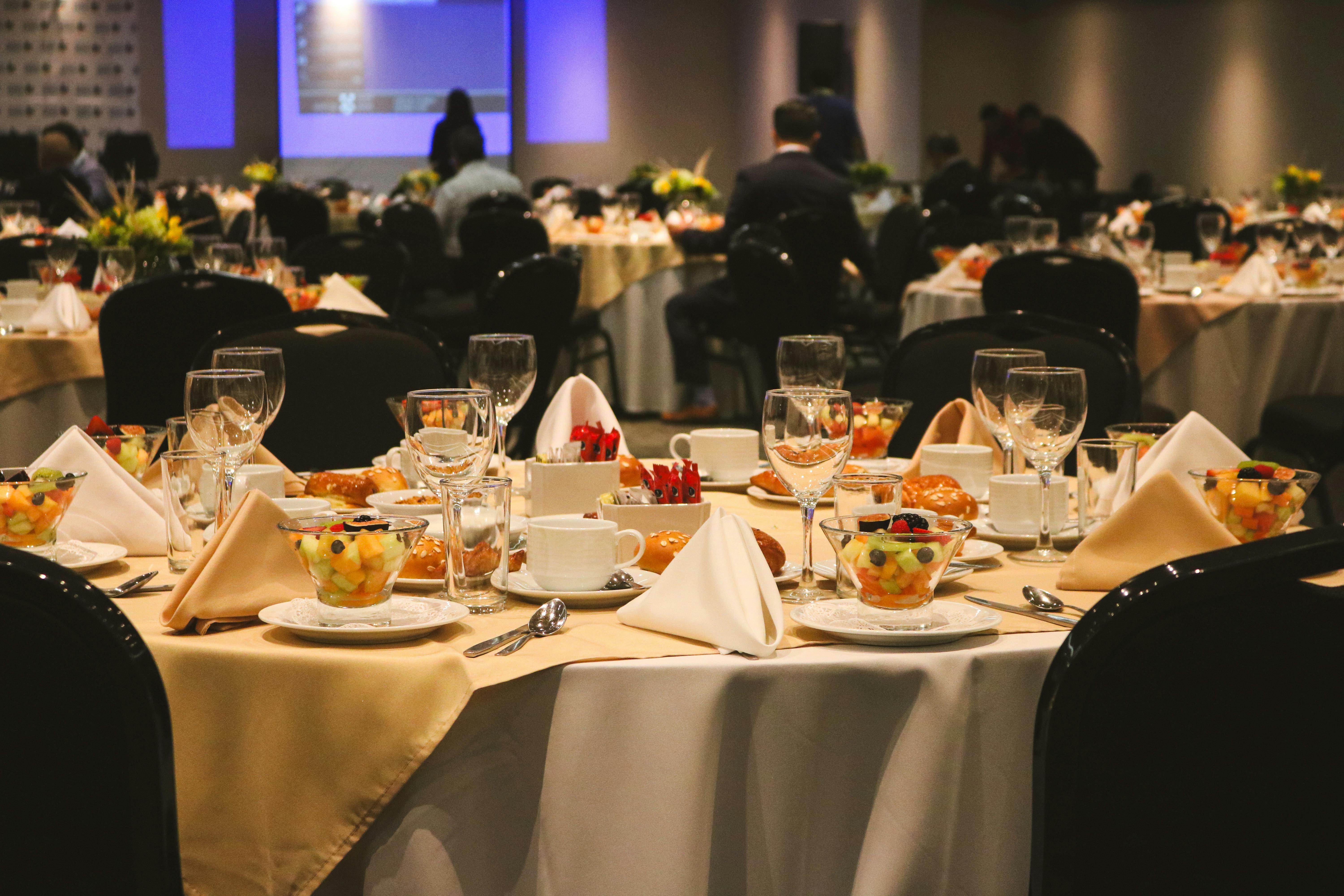 Corporate dinner conference event layout in Bahrain